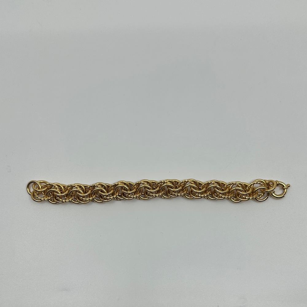 SLC Elegant Goldtone Link Chain Bracelet